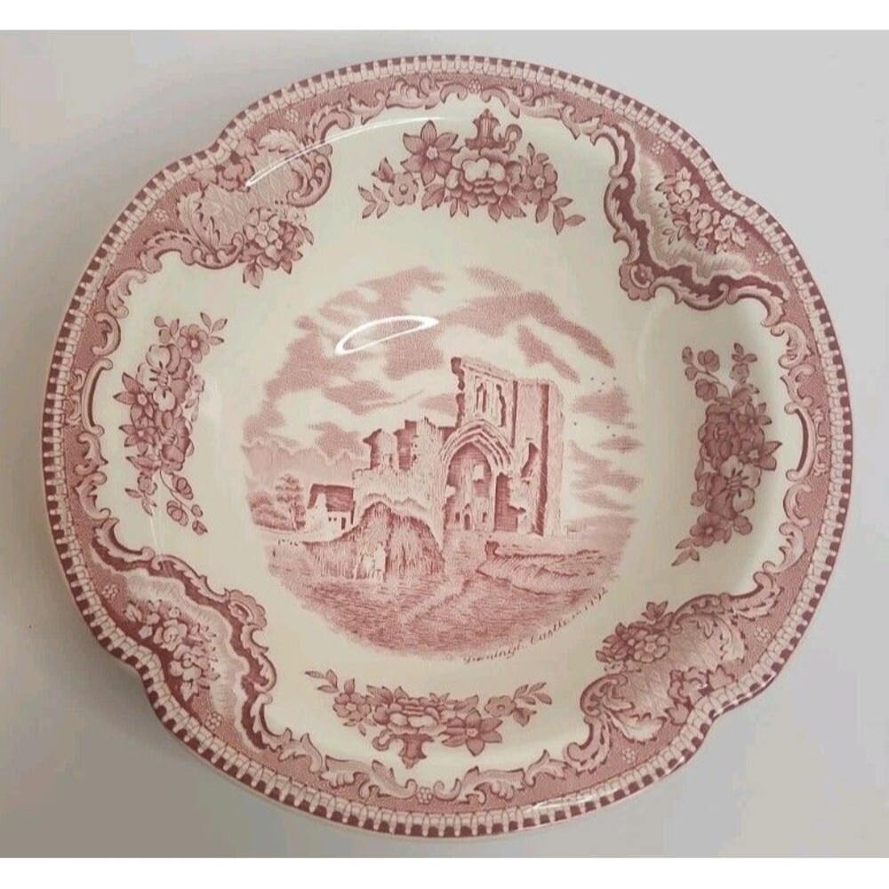 Johnson Bros Old Britain Castles 6" Cereal Bowl, Pink/Red EUC